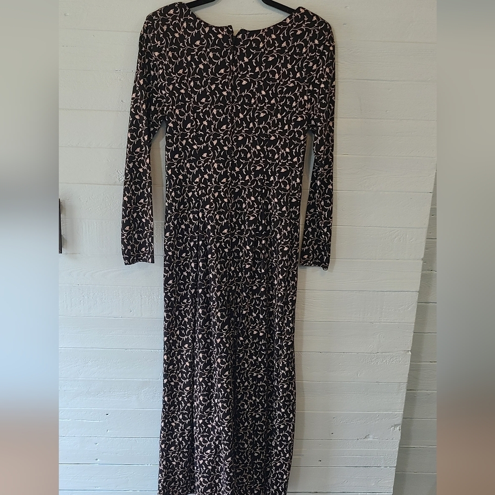 Vintage 90s Black White Floral Jumpsuit Size 6 - Picture 2 of 6